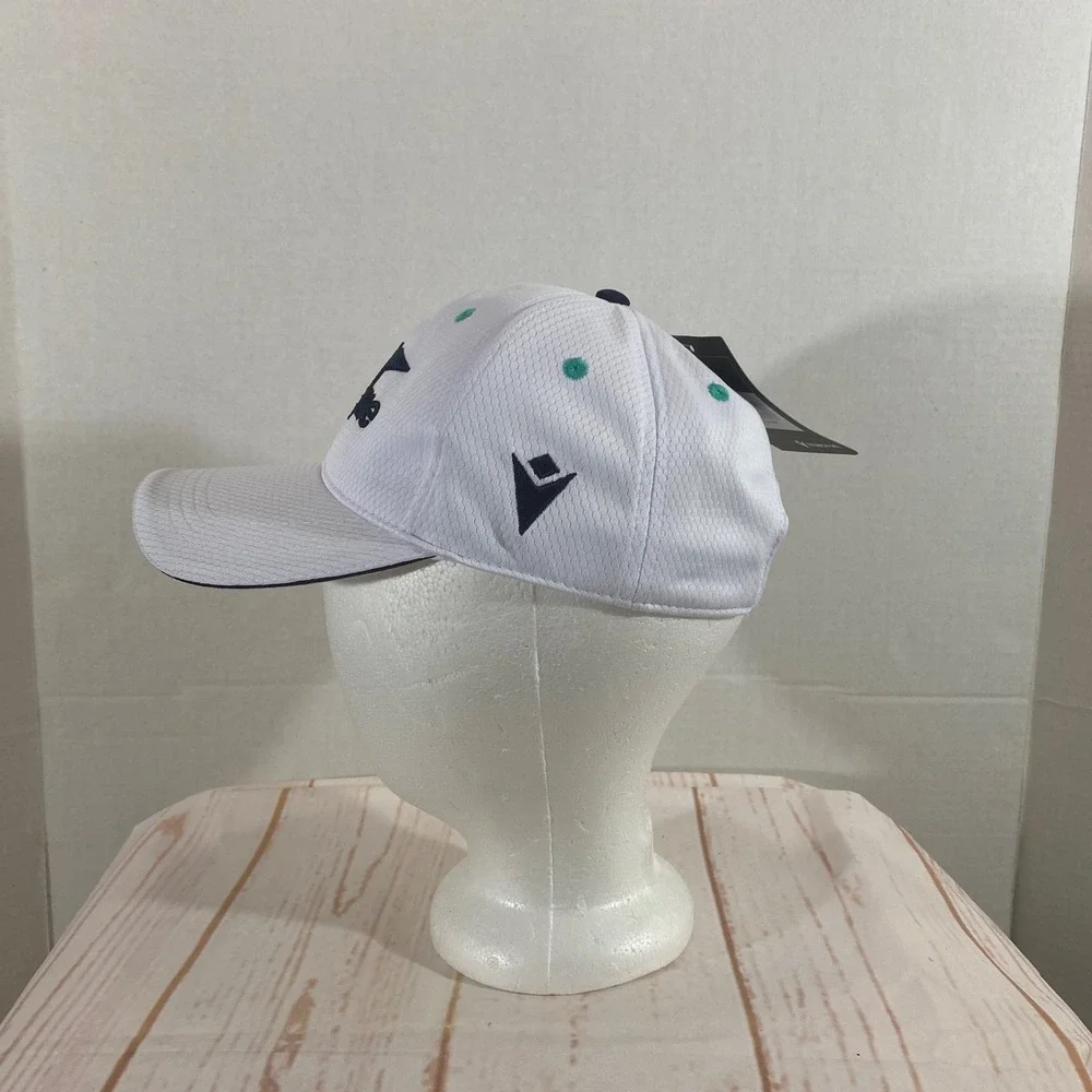 Macron PGA Jr League Hat White Navy Blue Junior Adjustable Golf Baseball Cap NEW